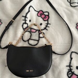 Nine West Black and Gold Crossbody Bag